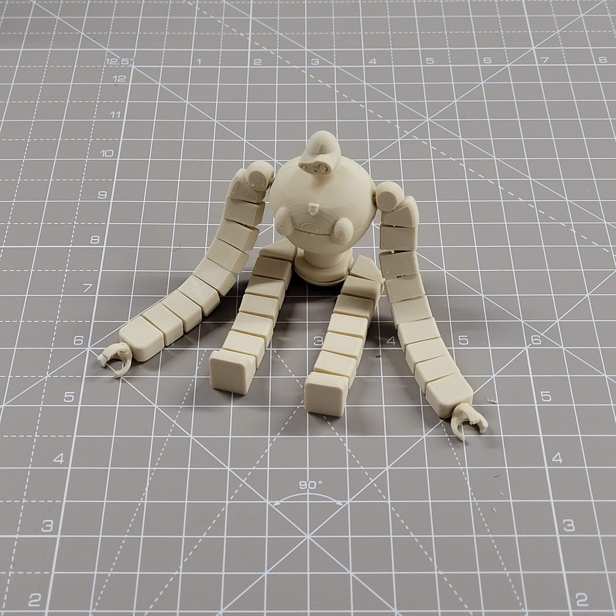 The robot built with all the pieces together